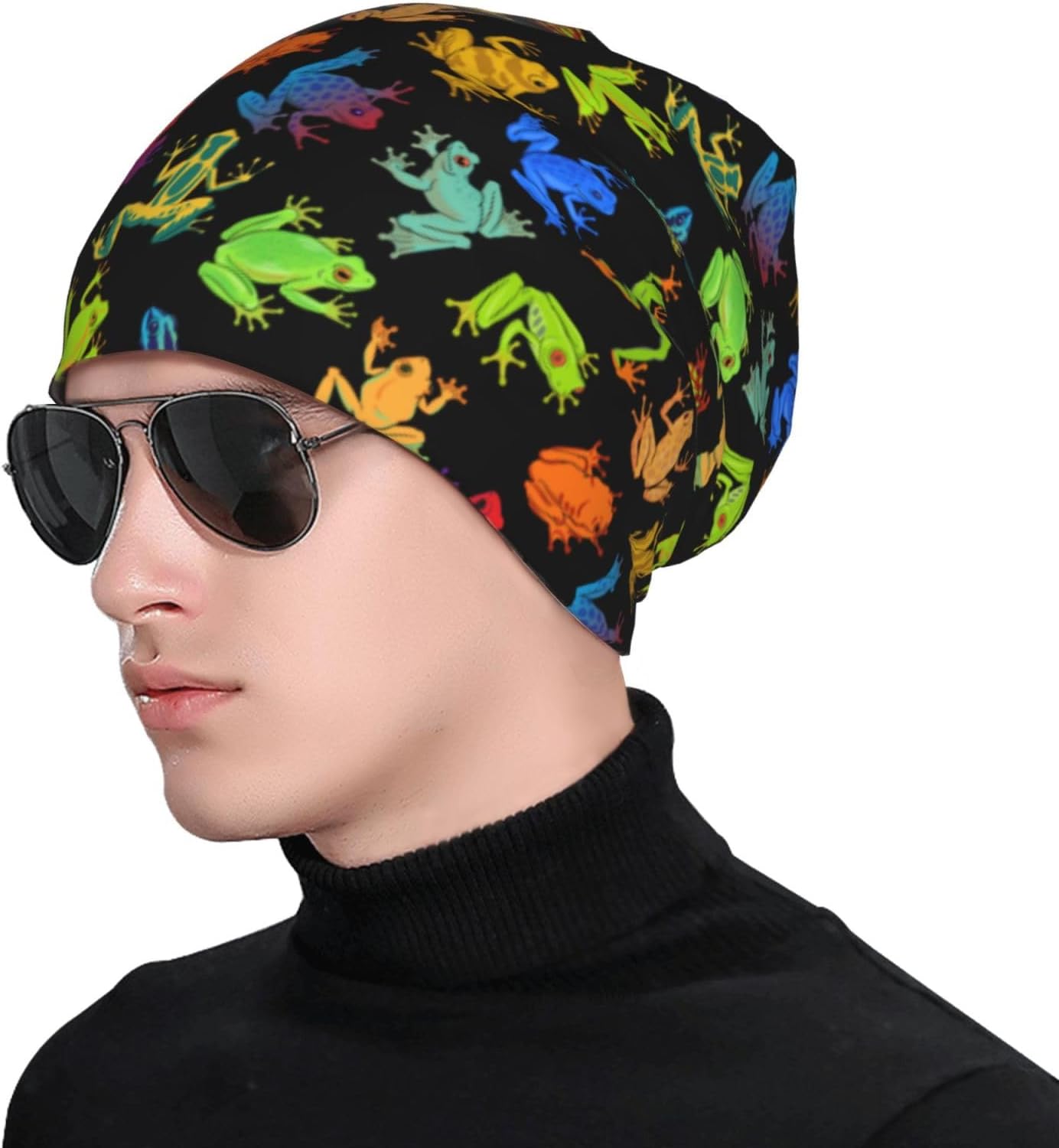 Cat Beanie Hat Chemo Headwear Slouchy Skull Sleep Cap for Women Men Winter Running - Image 4