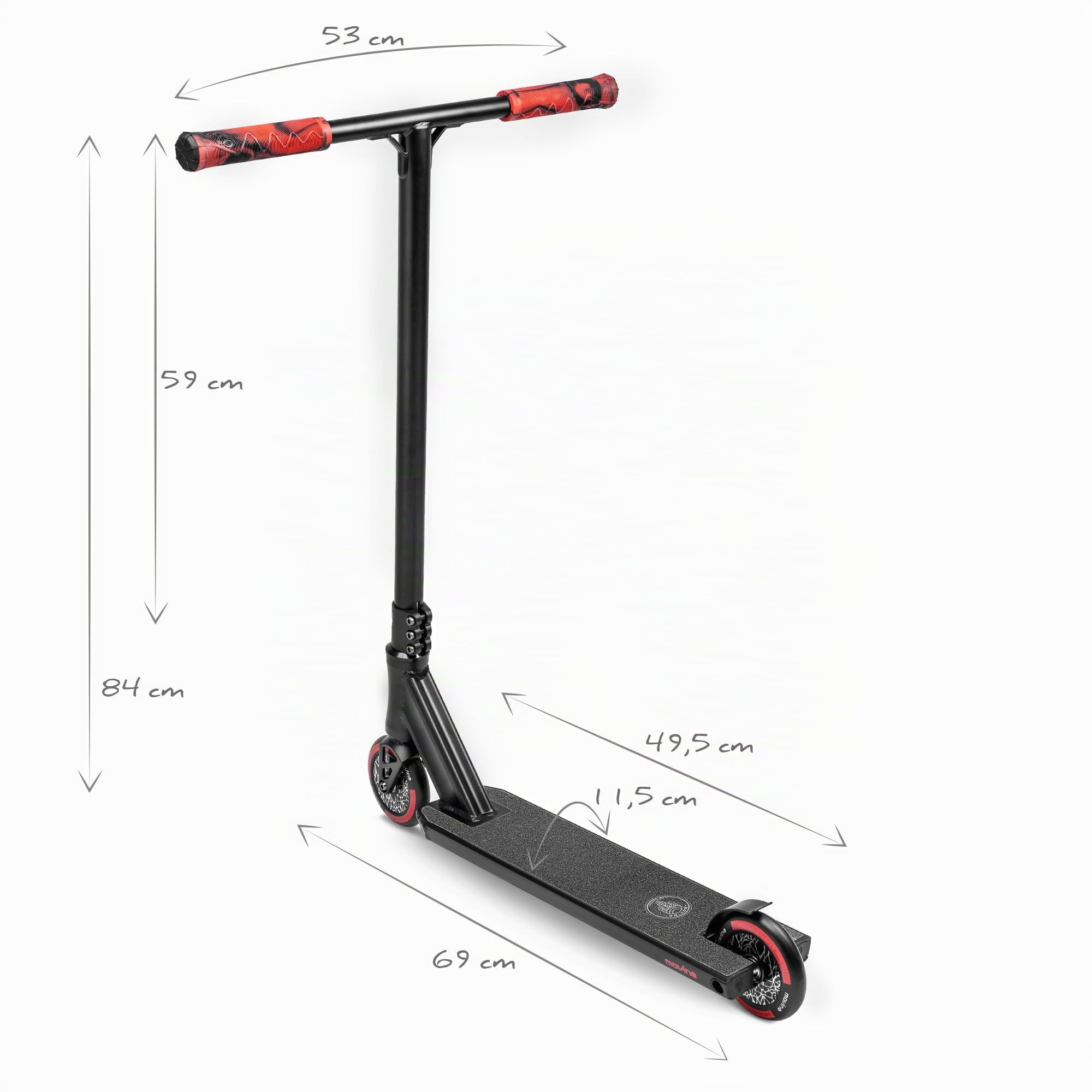 Movino Maniac Patinete, Sistema IHC Incluido, Plataforma de Carretera, núcleo Completo Ruedas de 110 mm