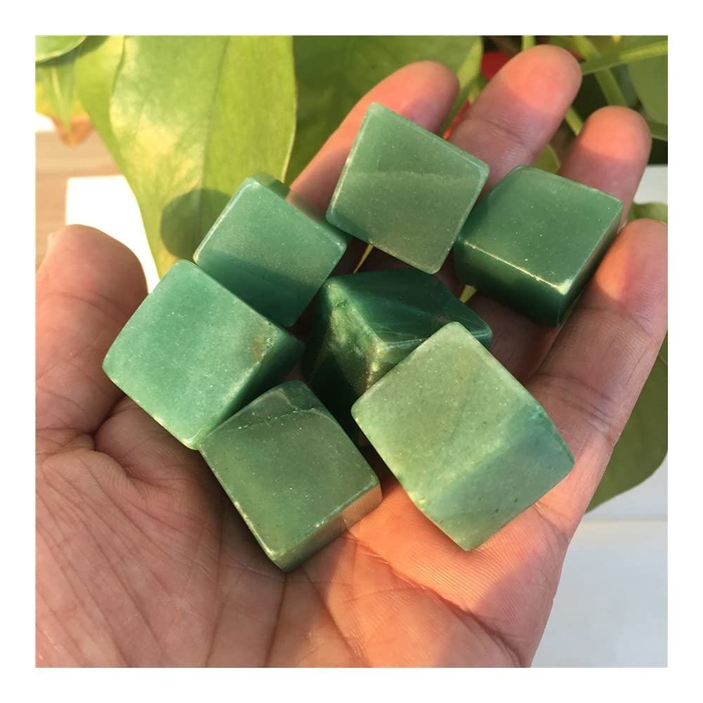 PEKMAR Natürlicher Dongling-Jadewürfel mit natürlichem Quarzstein, Venendekoration, Kunsthandwerk (Größe: 1000 g) (Size : 500g)