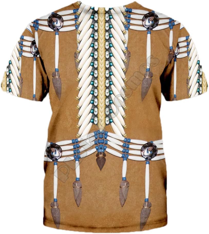 oneforus Mannen Indianen Gedrukt Korte Mouw Losse Casual Zomer 3D Gedrukt Ronde Hals T-shirt, # 8, L oneforus Mannen Indianen Gedrukt Korte Mouw Losse Casual Zomer 3D Gedrukt Ronde Hals T-shirt, # 8, L