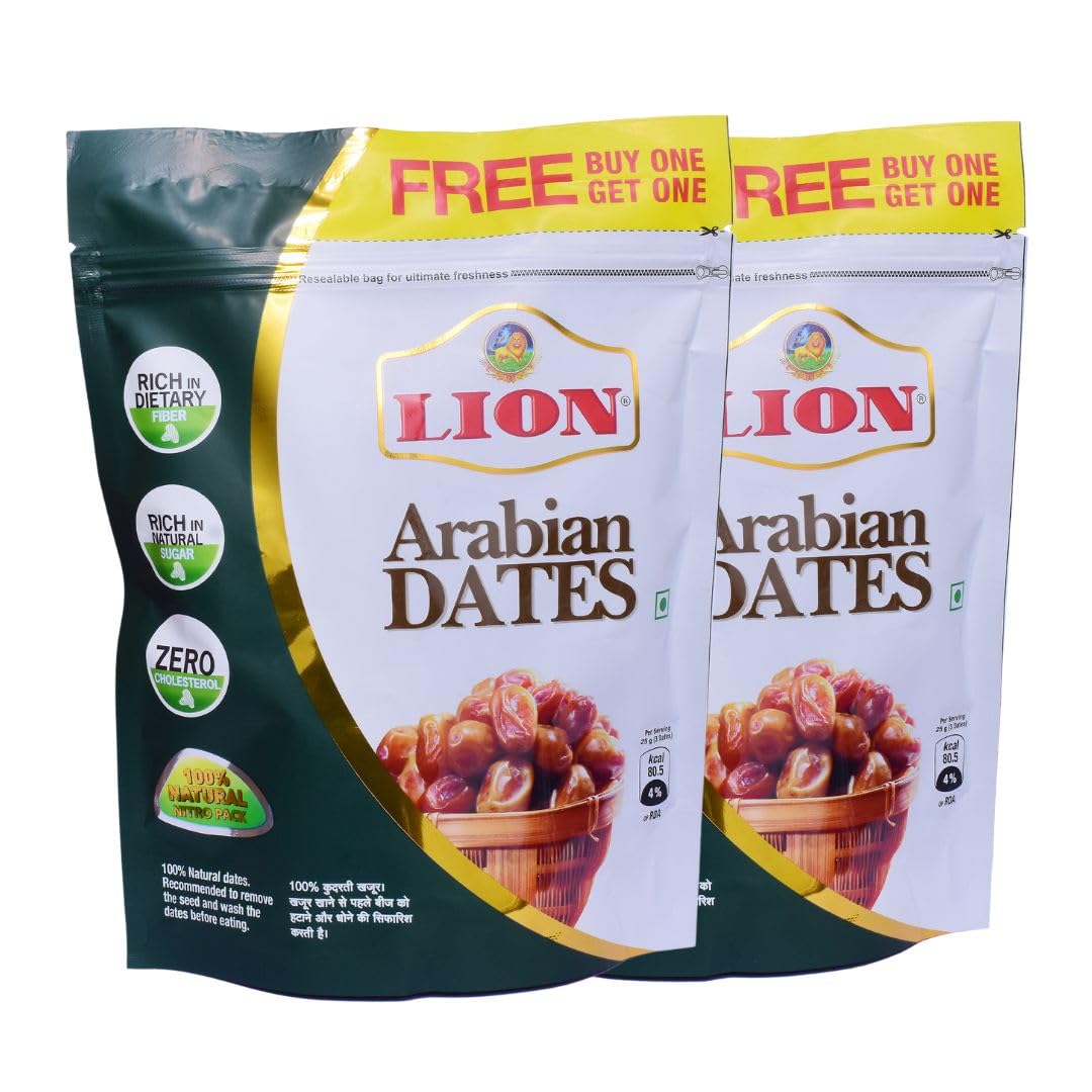 Lion Dates Arabian Seeded Dates 1kg - (Buy 500gms & Get 500gms FREE) (B0DHXJPR5J) Amazon Price History, Amazon Price Tracker