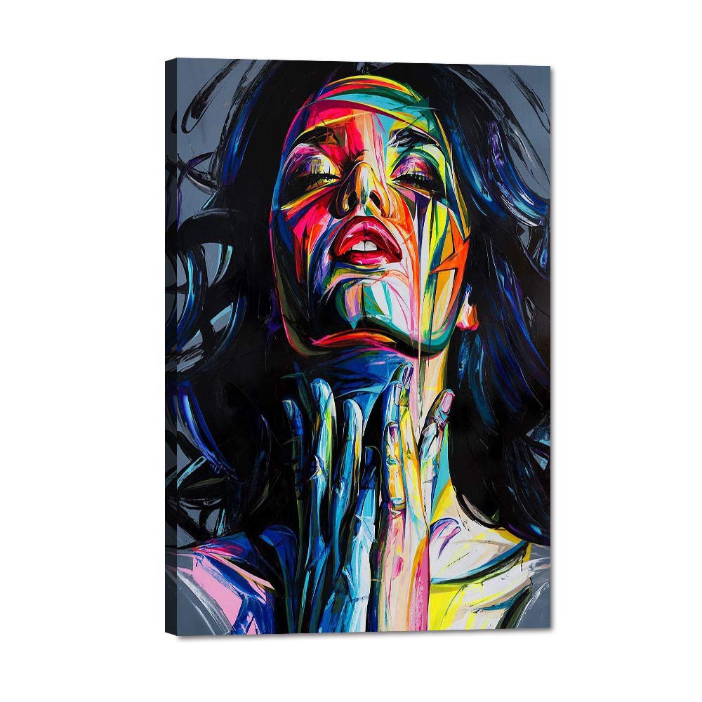 Yatsen Bridge Modern Graffiti Woman Canvas Wall Art