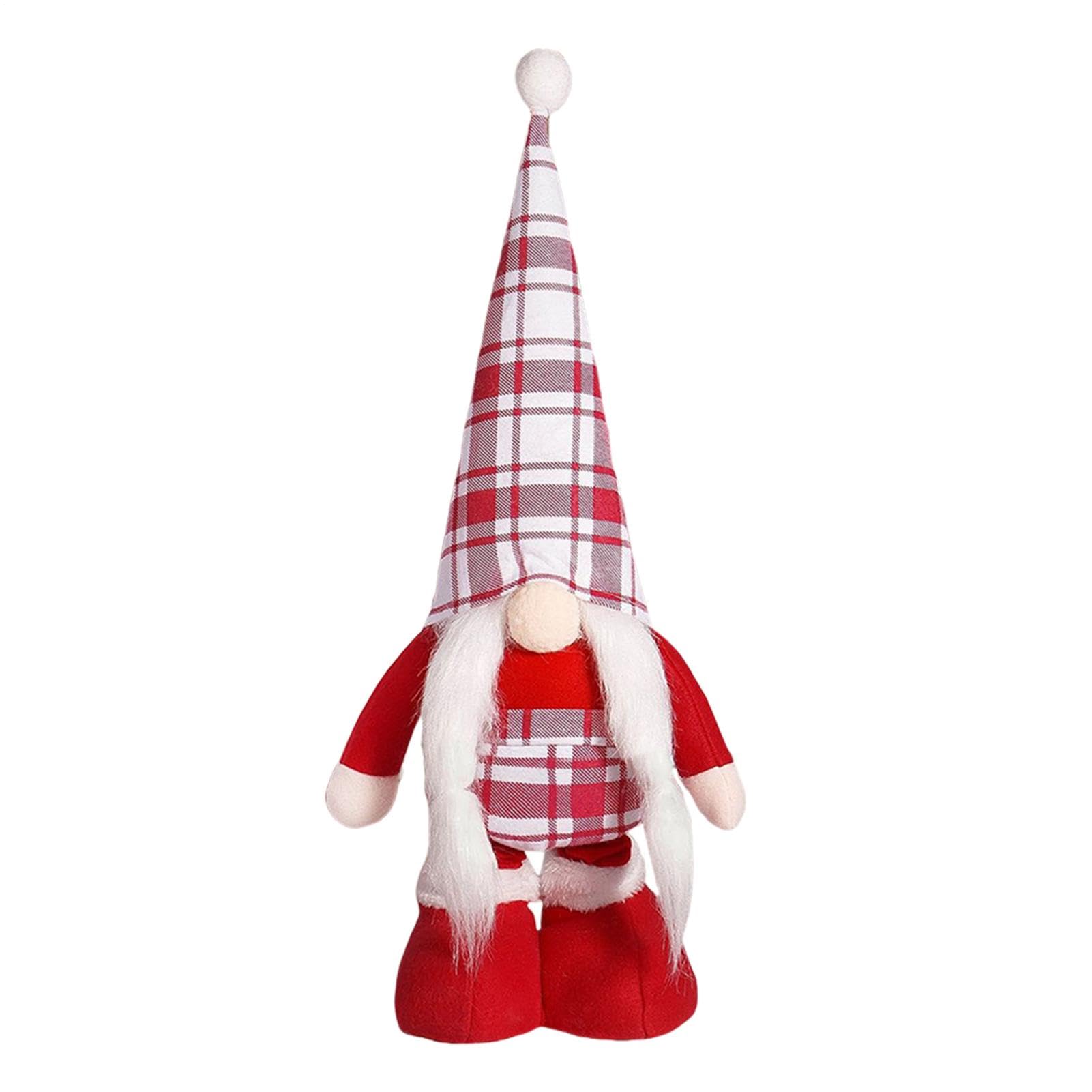Gnome en peluche pour décoration de table de Noël et ambiance de chambre