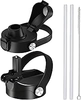 Vista 13 de Tapa de popote para botella de agua de boca ancha Hydro Flask de 32 onzas y 40 onzas, tapas superiores con popote para boca ancha Hydroflask