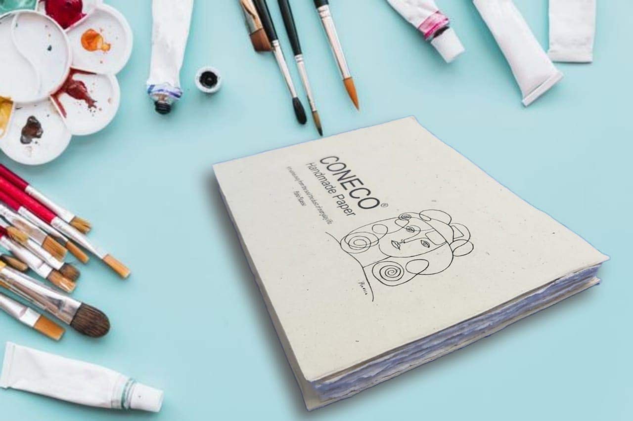 A5 Deckle Edge 100% Cotton Watercolor Sketchbook, 100 Pages