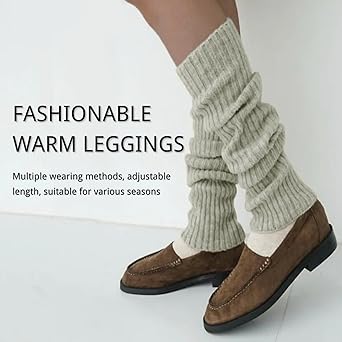 Gebreide beenwarmers, 3 paar, overknee boot manchetsokken, Kawaii Gebreide beenwarmers, 3 paar, overknee boot manchetsokken, Kawaii