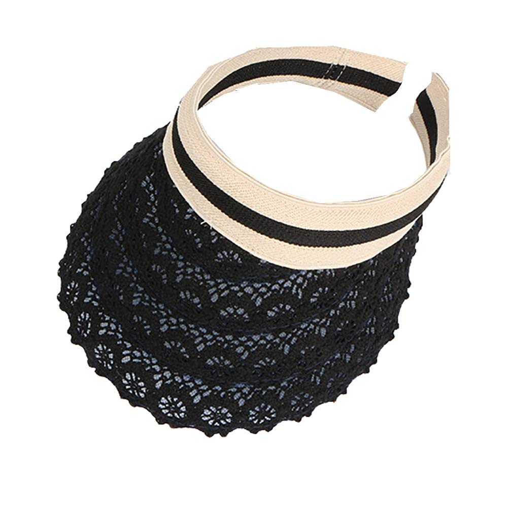 UlalazaSombrero de verano enrollable para niños, visera de ala ancha, sombrero de playa de paja para niñas