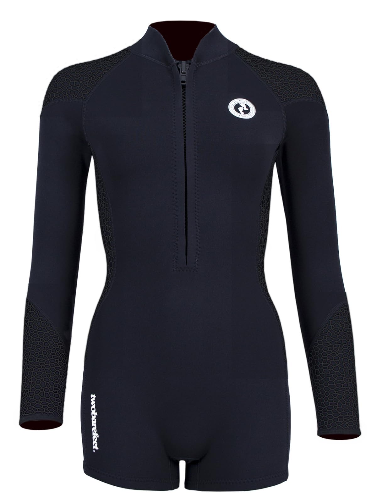 Two Bare Feet Women's Neoprene One-Piece Wetsuit – Premium Swim Suit for Surfing, Swimming, Scuba Diving & Water Sports, Flexible, Durable, Multiple Styles (Silicone Print (Black), S) — image 1