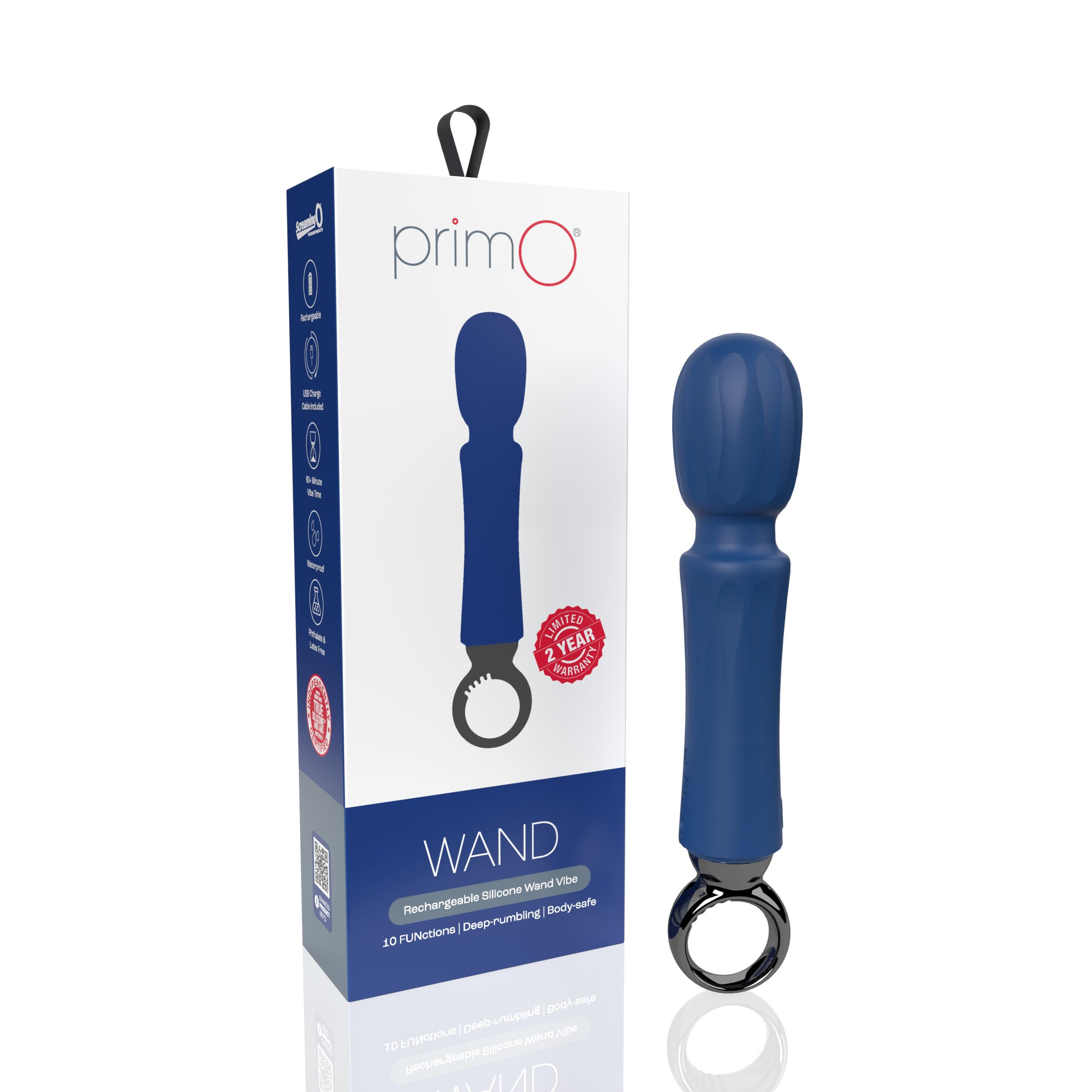 Screaming O PrimO Vibrating Wand - G Spot Vibrator Rechargeable Vibrating dildo for women G Spot Vibrator sex