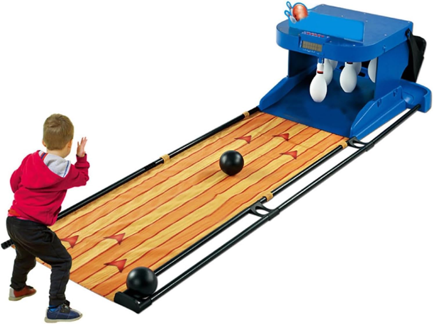 Marcador electrónico LED para máquina de bolos eléctrica, juego familiar para interiores, juego de bolos para niños, plegable