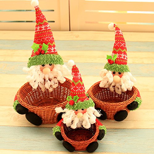 Bluelover Navidad 2017 Candy Sugar Organizador Cesta Caja De Almacenamiento Bins Caso Mesa Escritorio Decoración De Navidad - Santa Claus