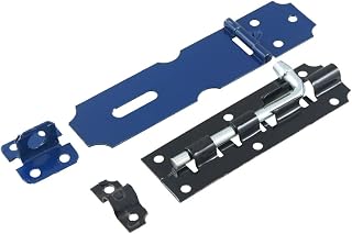 Black Blue Door Hardware & Locks Metal Door Lock Sliding Barrel Bolt + Hasp Latches & Bolts Staple Set