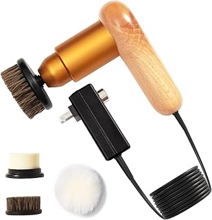 Sansent 75W Electric Shoe Polisher - 6-Speed Adjustable, 3 Brush Heads for Leather Shoes & Sneakers, Fast Cleaning Shine