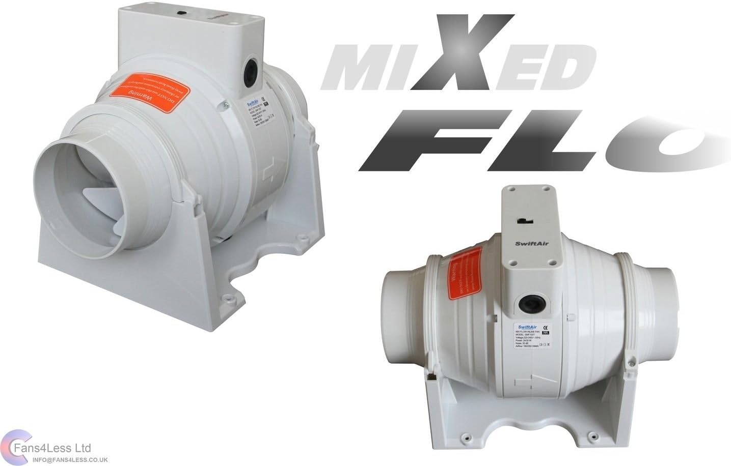 Sale XFLO150 Standard Extractor Fan 6" 150mm Hydroponics Bathroom Inline 530m3/h