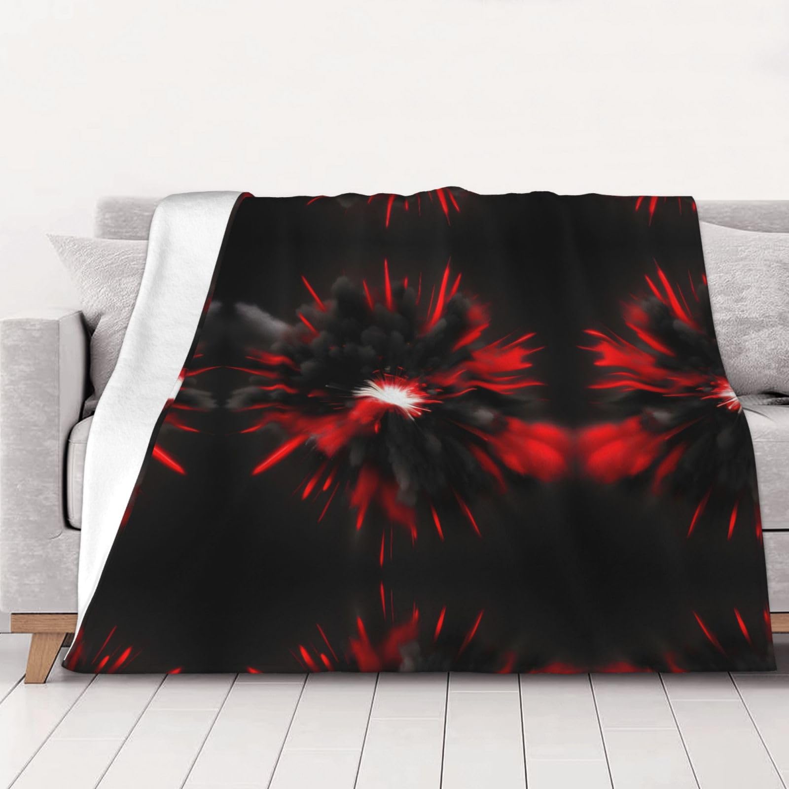 Couverture polaire imprimée flanelle douce pour soirées cocooning au salon