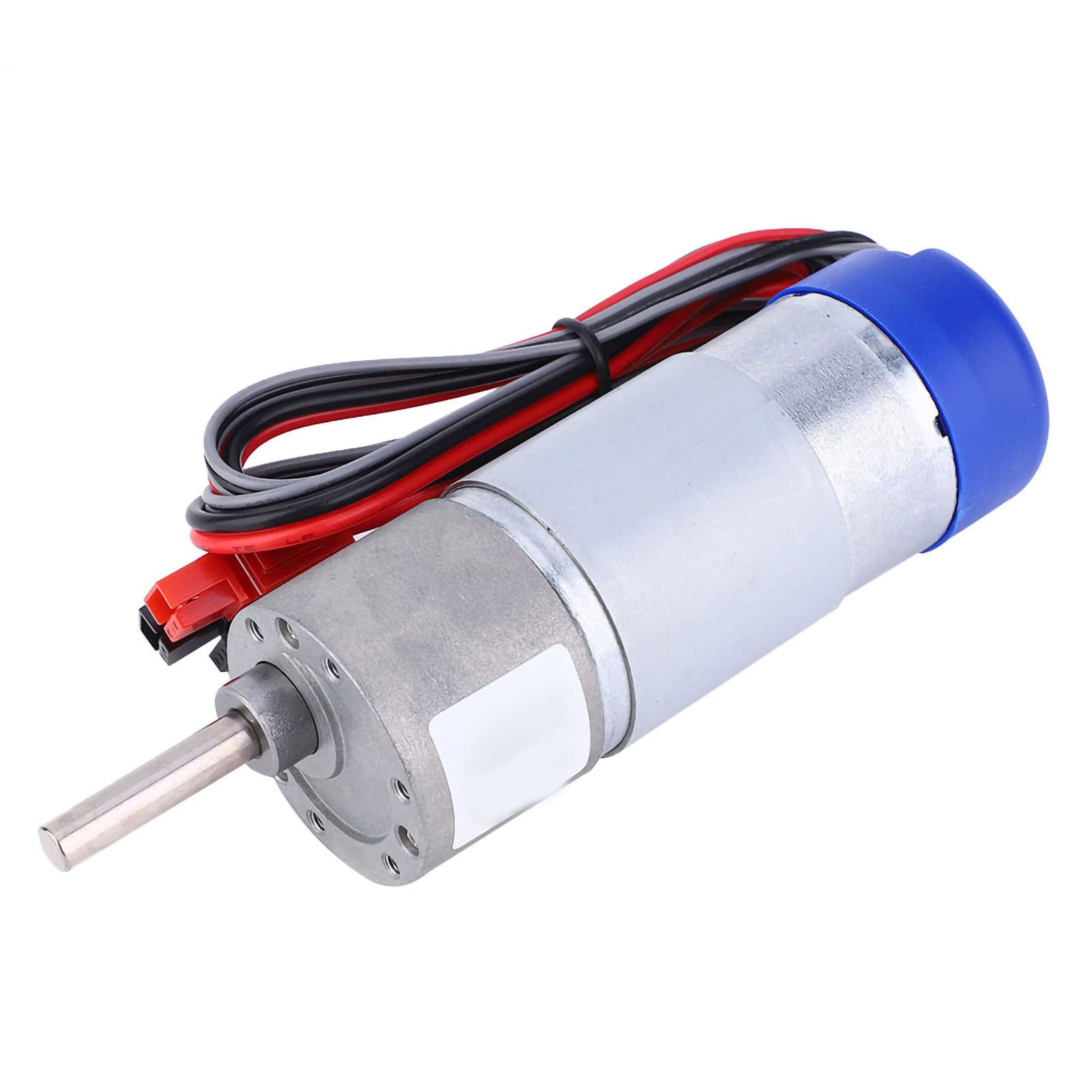 Motore Encoder con Spazzole 12 V CC Ad Alta Risoluzione per un Controllo Preciso del Robot, Adatto per Parti di Robot Tetrix Robotics e Pitsco - Acciaio con Alloggiamento Encoder in Plastica,