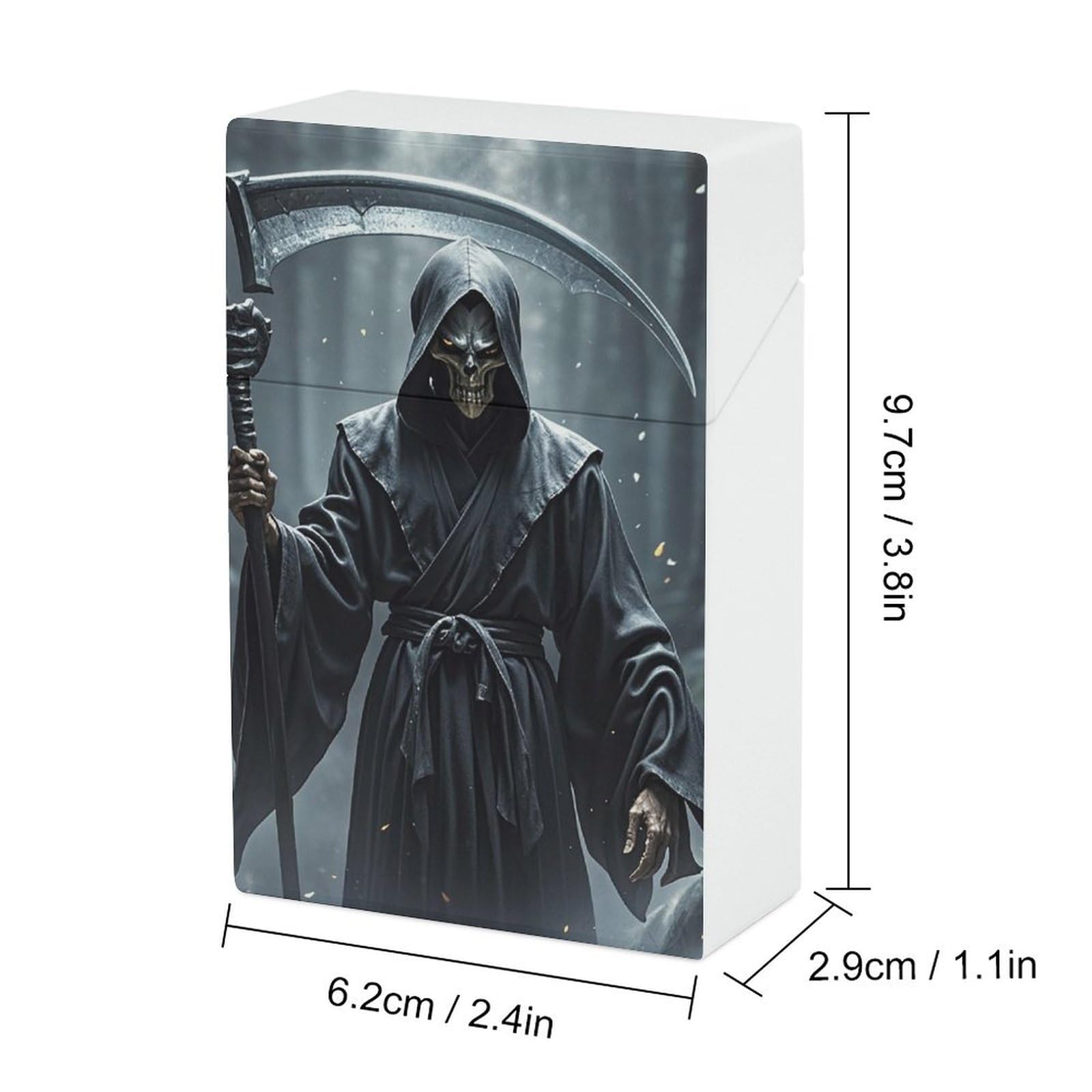 Amazon.com: Cigarette Case Grim Reaper Cigarette Holder Case Small Lighter  Storage Box Elegant Stylish Plastic Cigarettes Box Lighter Accessories for  Women Men : Health & Household