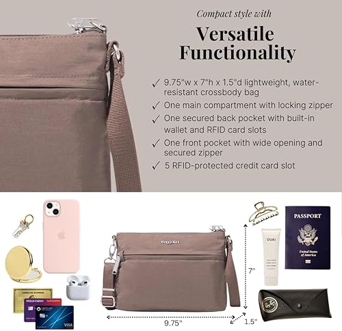 Vista 4 de Baggallini womens Securtex Anti-theft Memento Crossbody Bag