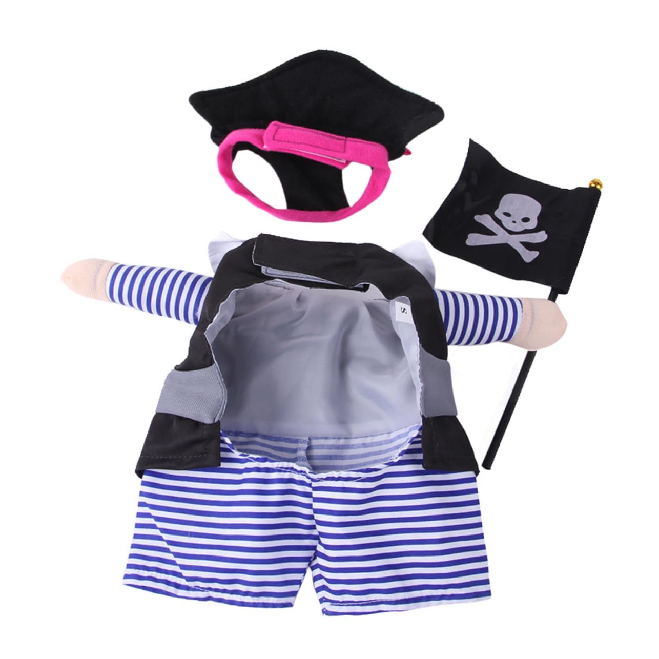 BESPORTBLE 5 Set Pet Costume Di Trasformazione Piccolo Cane Pigiama Costumi Del Cane Vestiti Del Gattino Bel Cappello Gatto Divertente Gatto Costumi Da Pirata Interessante Cappello