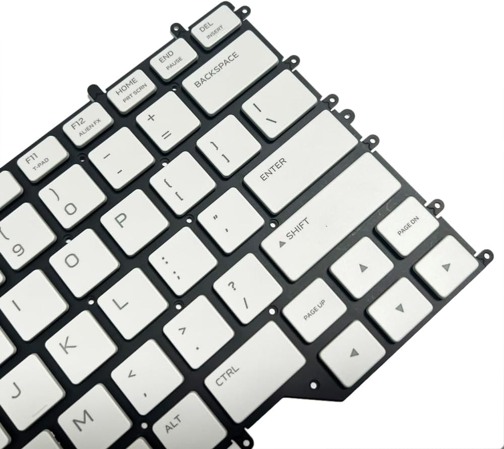 GinTai Laptops RGB Keyboard Backlit US Replacement for Dell M15 R2 / M15 R3 / M15 R4 RGB UI 0TJ1NP (White) Laptop Keyboard with RGB Backlight for Dell