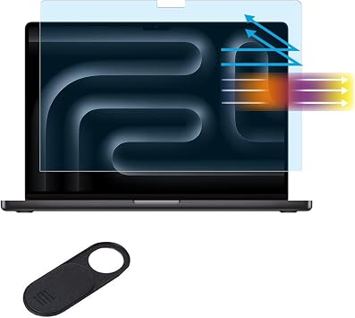 MUBUY-GOL Anti Blue Light Anti Glare Screen Protector for MacBook Pro 14 inch 2026-2021,M5, M4, M3, M2,M1 Pro/Max Chip New MacBook Pro 14.2 Inch, Eyes Protection Filter Reduces Eye Strain