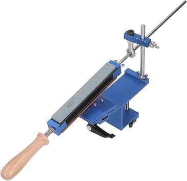 Professional Knife Sharpener with 10 Whetstones, 360 Rotation Flip Design Fixed Angle Stainless Steel, Chef Knife Sharpening Kit, Abrasive Holding System Tools for Kitchen