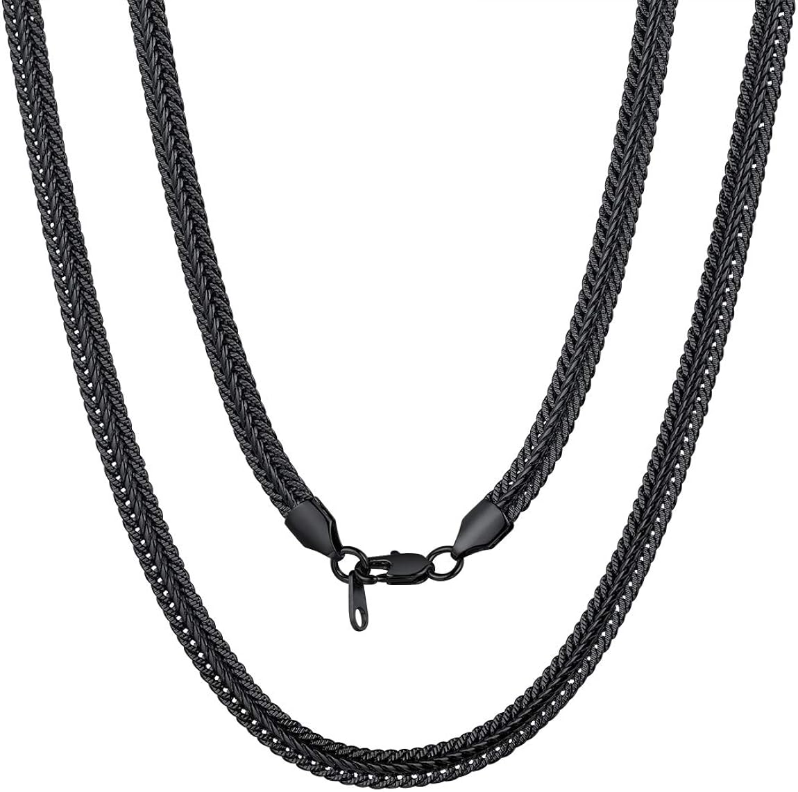 ChainsPro Chains for Men Black Punk Jewelry WellMade Craftsmanship 6mm 22in Neck Chain