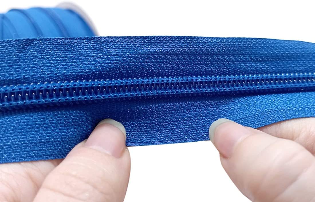 5 metri/rotolo di cerniera continua in nylon #3, con 10 cursori automatici in metallo, cerniera per abbigliamento, tessuto, cucito, artigianato, #3