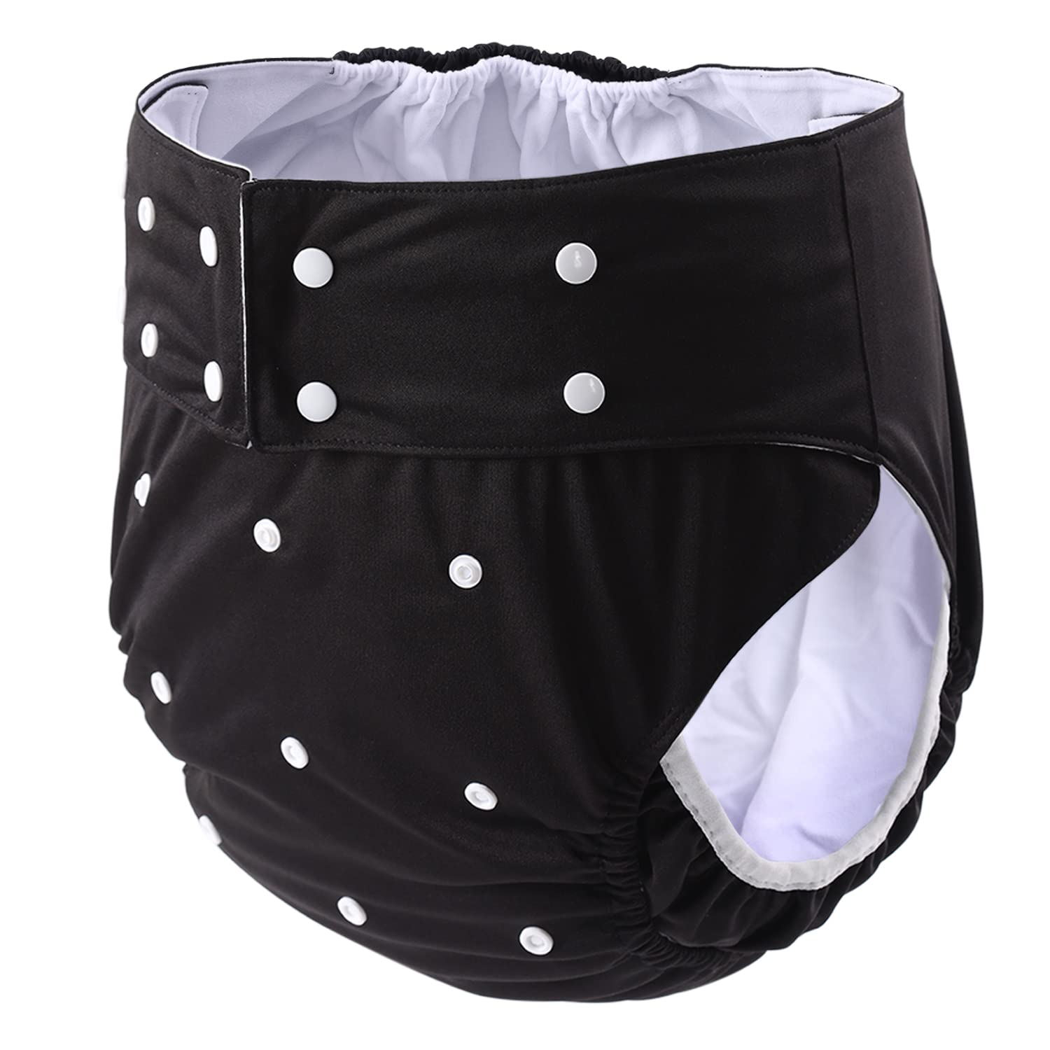 CutiePlusU Couche Lavable Adulte Réglable Réutilisable Respirant Étanche - Noir