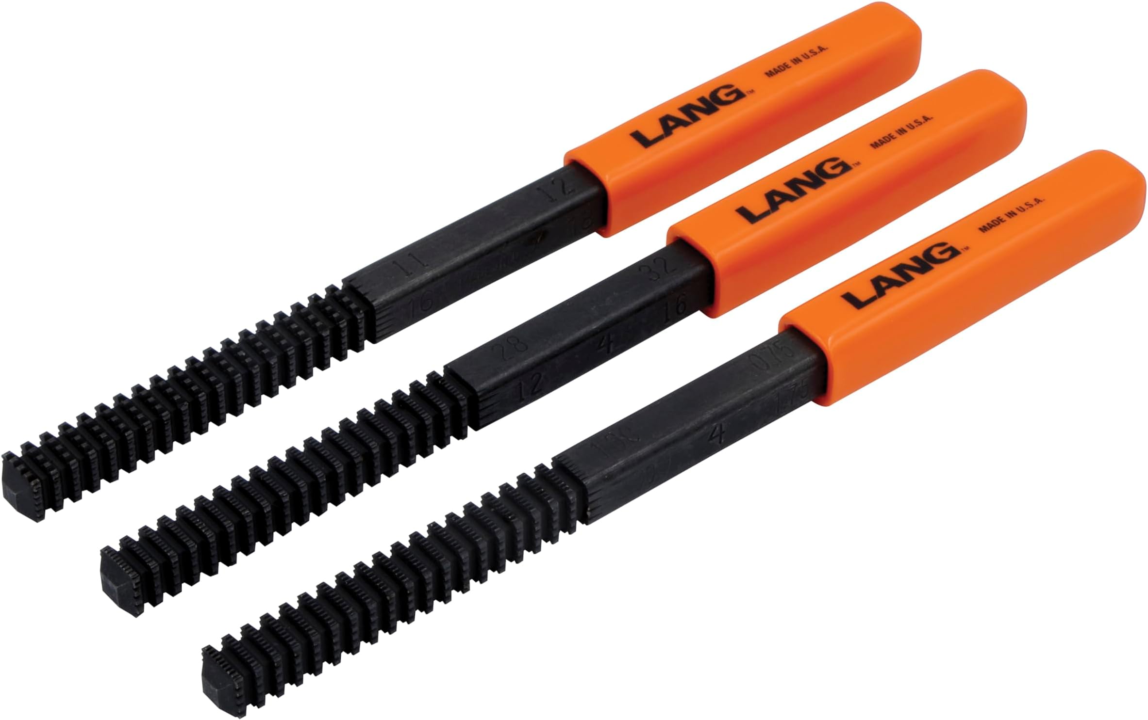 Lang Tools 2573 3-Piece Thread Restorer File Set, Black