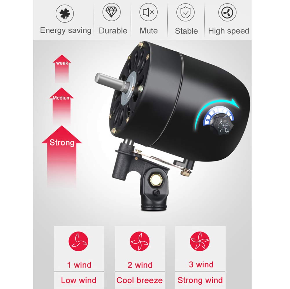 HLILY Ventilatore da Parete,Industriale Ventilatore Oscillante A Parete,3 velocità,Ventola Turbo in Metallo,per Casa E Ufficio Ristorante- Motore Potente E Silenzioso(Nero 55cm-78cm)