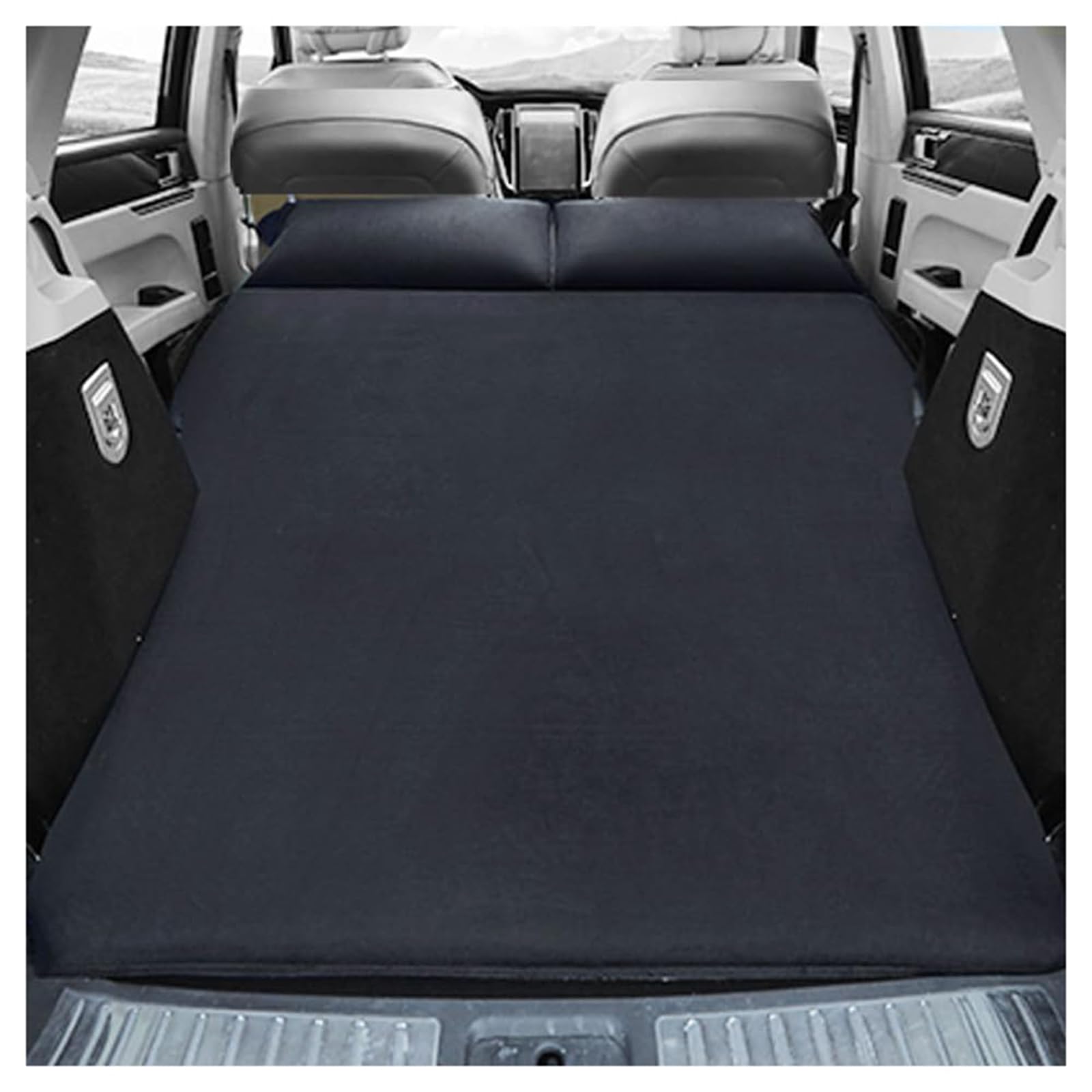 QYETRGF Automatic Inflatable Car Mattress, for Ford Kuga (CX482) Titanium/X/St Line 2019-2026 Thickened Suede Trunk Sleeping Mat Foldable Travel Camping Airbed,A
