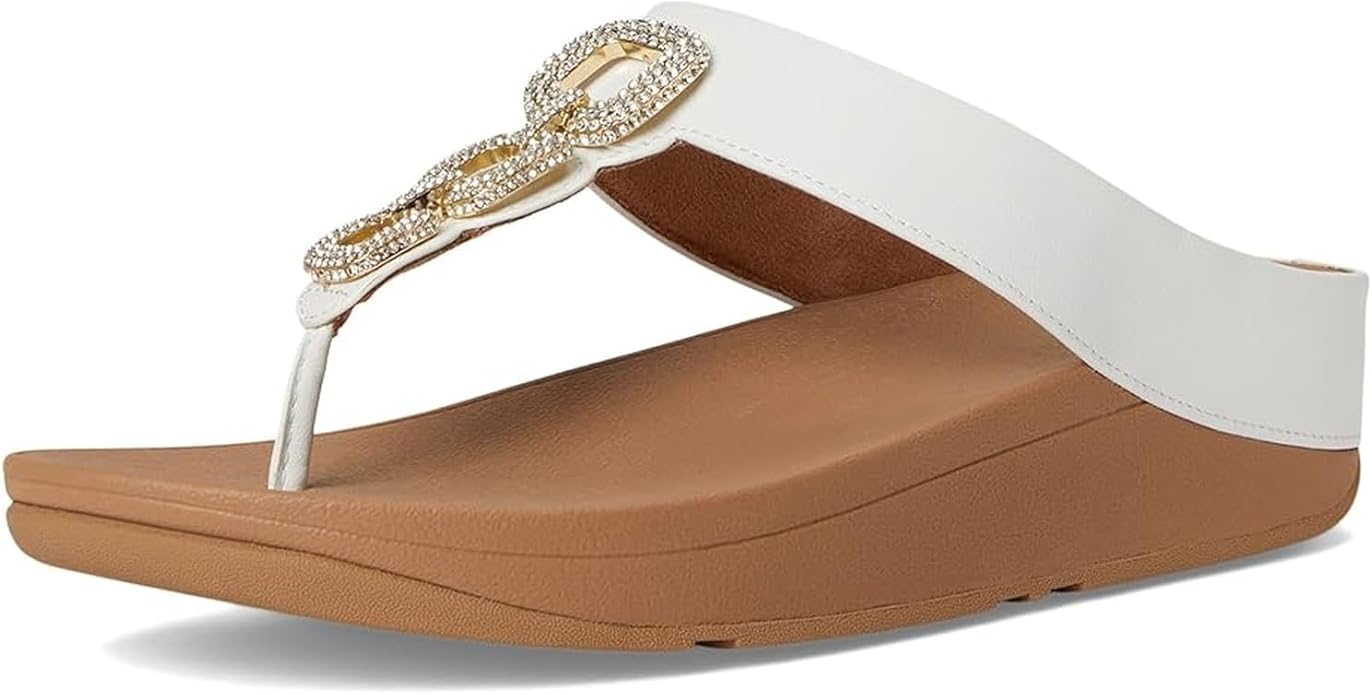 Fitflop Fino Flip Flops サンダル FINO MULTI-STONE LEATHER TOE-POST SANDALS｜fitflop(フィット