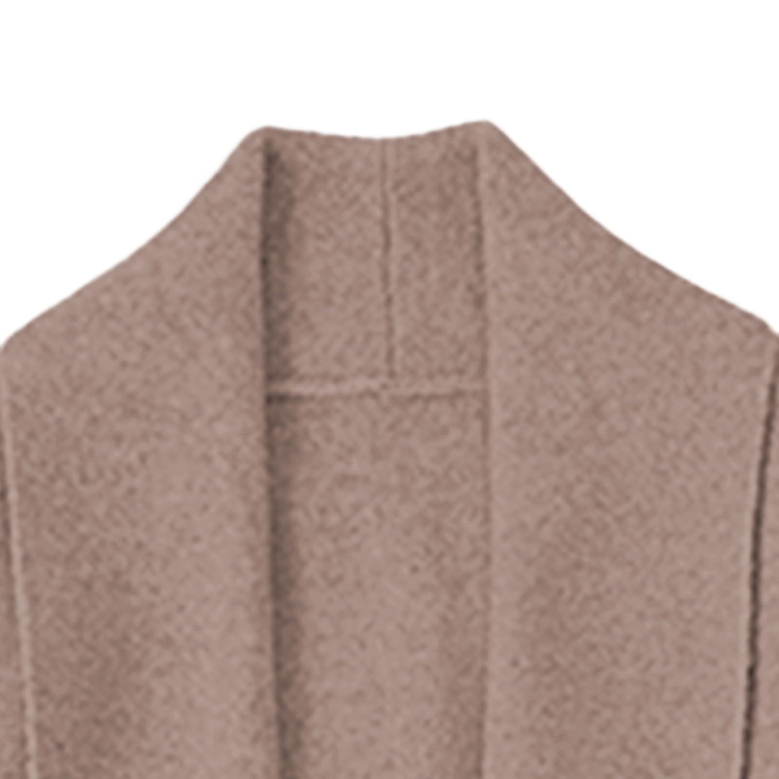 Strickjacke Damen Langer Cardigan Pullover als Oberbekleidung gemütlich weich warm gestrickt offene Vorderseite Duster Wickel lässige Wintermode Übergangsjacke