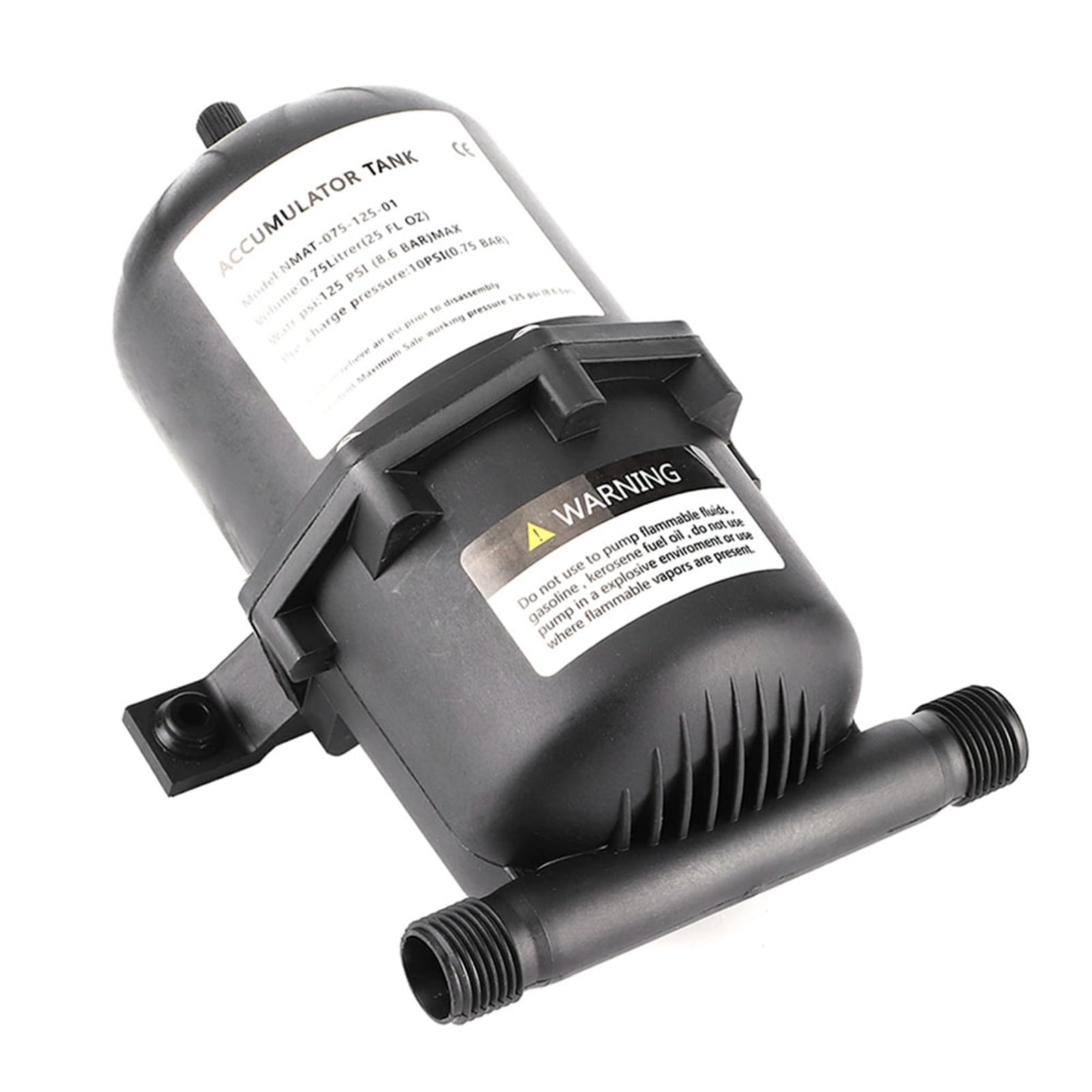 Accumulator Pressure Tank Water Pump Flow Control 0.75 L 125PSI Waterproof Marine RV Boat