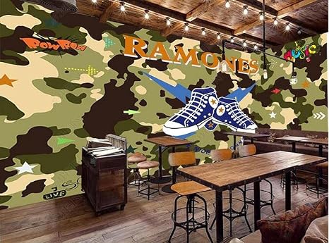 Amazon.com: Mural fotográfico de camuflaje de la marca KTV Game Hall  Internet Cafe ropa tienda restaurante fondo pared 78.7 in x 55.1 in papel  pintado/calcomanía/póster grande, tela no tejida/paño de seda/Mural :