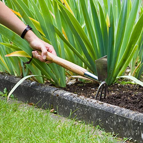 Kent & Stowe Double Hoe Stainless Steel Garden Hoe with Ash Handle 37cm - Image 3