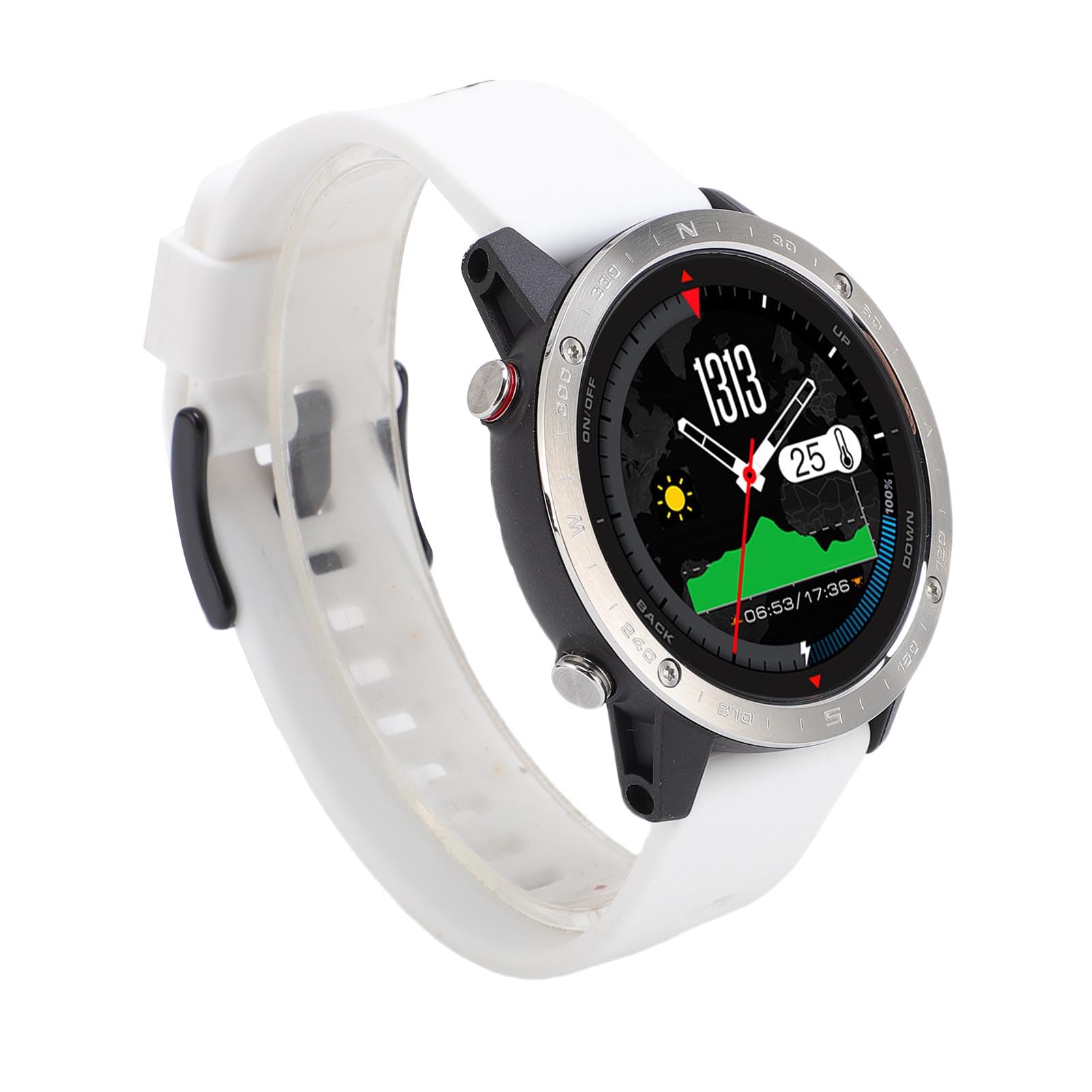 Reloj Inteligente de Buceo 50M |Rastreador de Ejercicios con Barómetro con Sensor de Profundidad, Pantalla de 1,3 Pulgadas para Nadar, Correr, Hombres y Mujeres Al Aire (White)