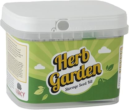 Garden Survival Seed Assortment - Over 50,000 Non-GMO, Heirloom Dried Survival Gardening Seed Vault - Long Term Emergency Storage Basil, Dill, Parsley, Sage, More