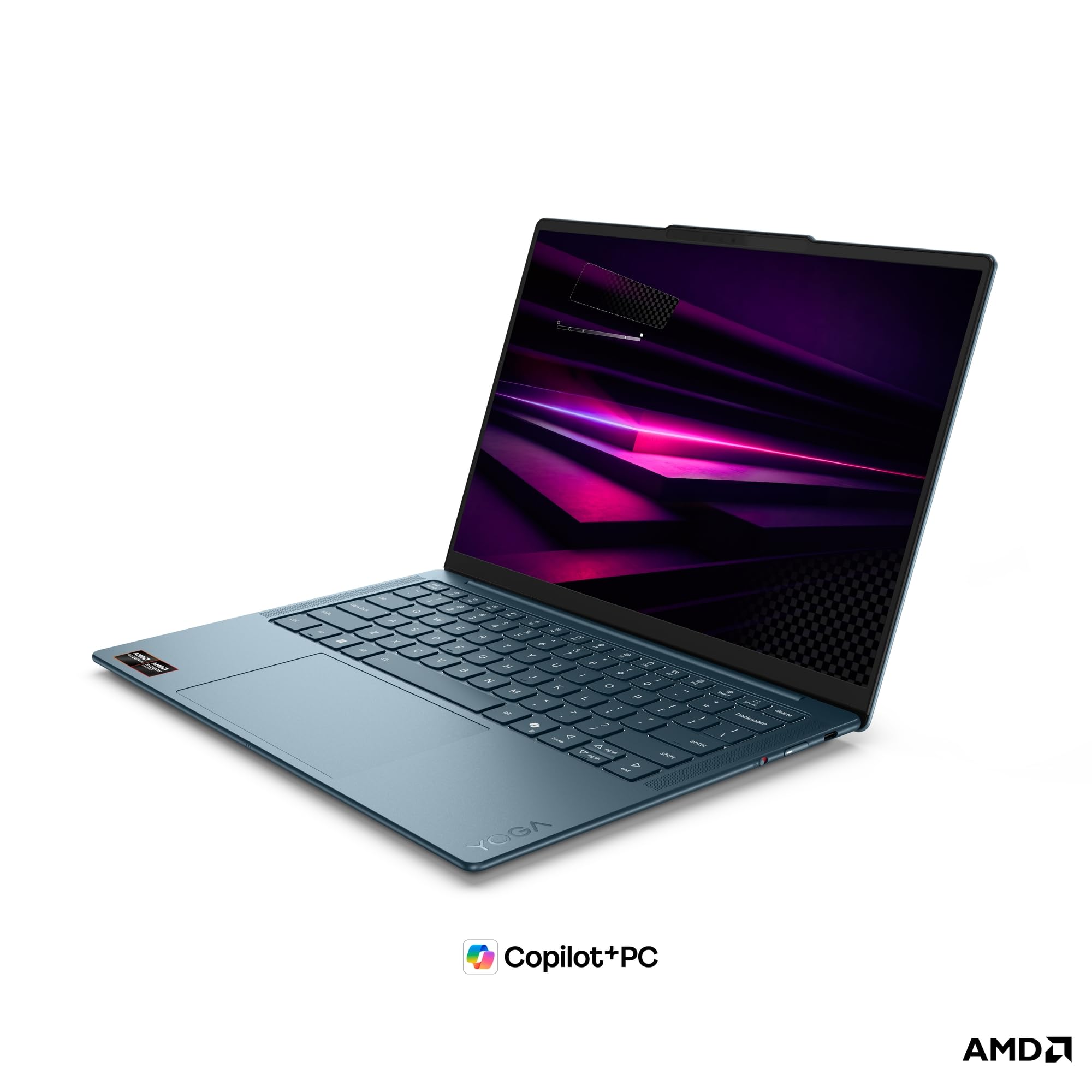 Lenovo Yoga Slim 7 Laptop | 14" 2.8K WUXGA OLED Display | AMD Ryzen AI 7 445 | 16GB RAM | 1TB SSD | AMD Radeon Grafik | Windows 11 | QWERTZ | Tidal Teal | 3 Monate Premium Care