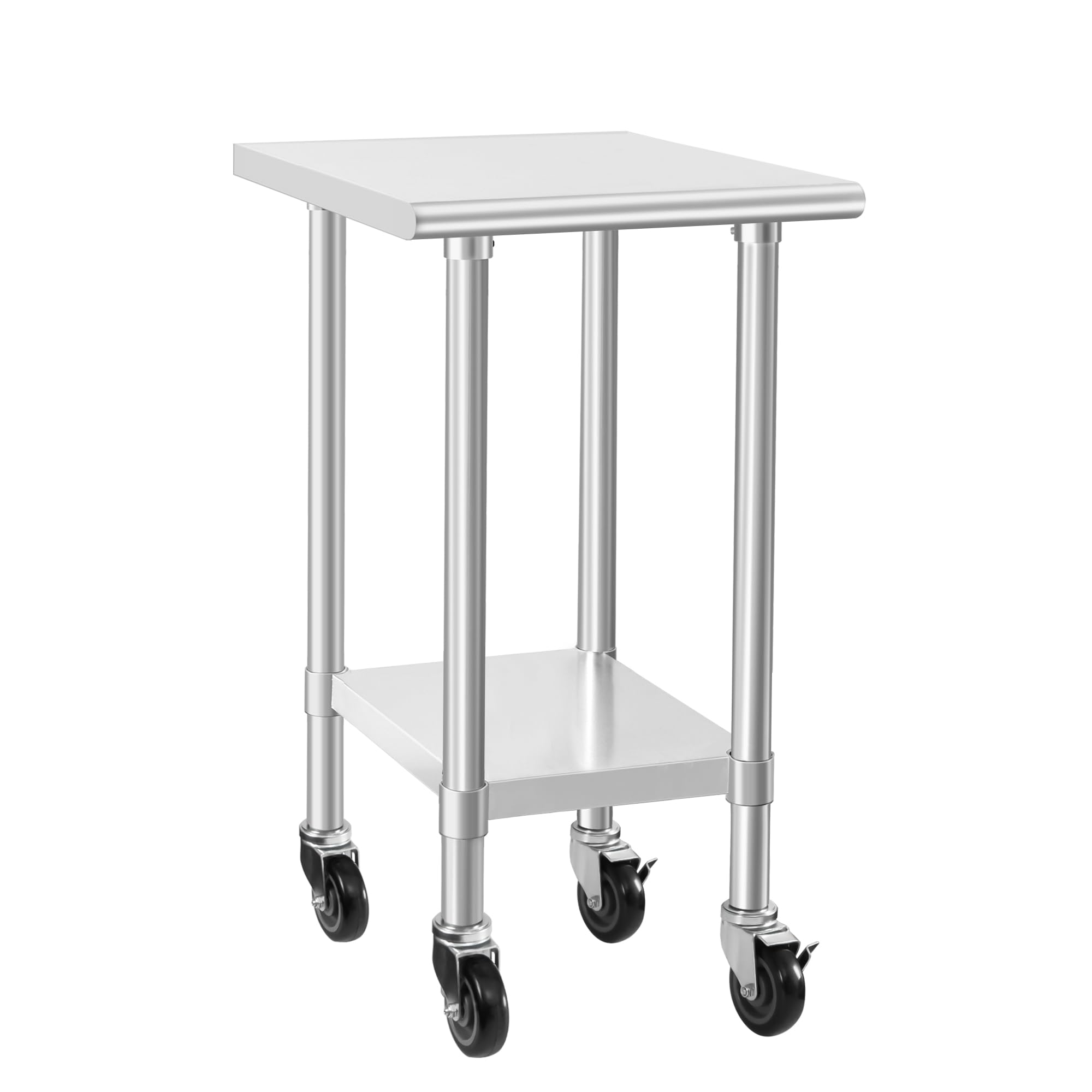 HARDURA Stainless Steel Commercial Table 24×24 Inches with Casters