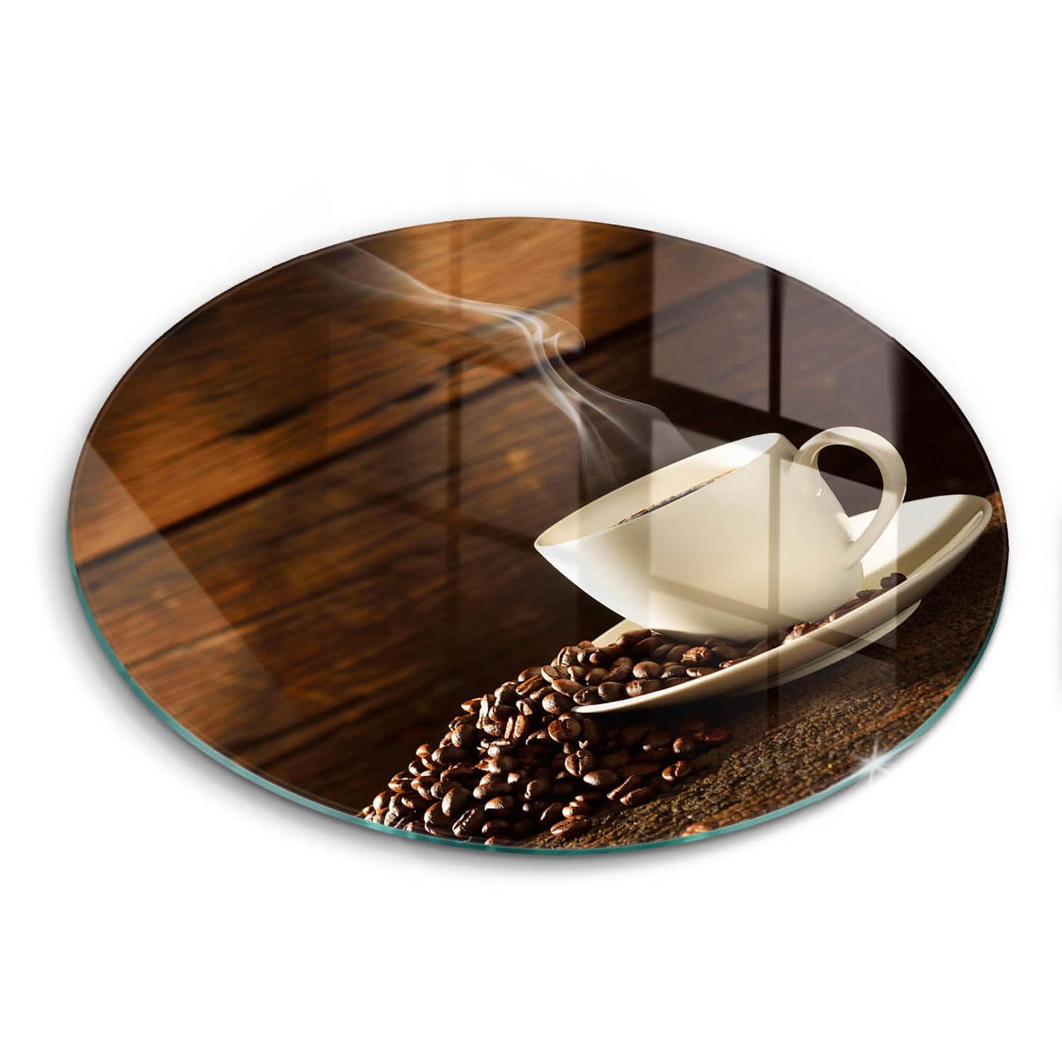 Planche à découper induction 40cm Wallfluent motif tasse de café