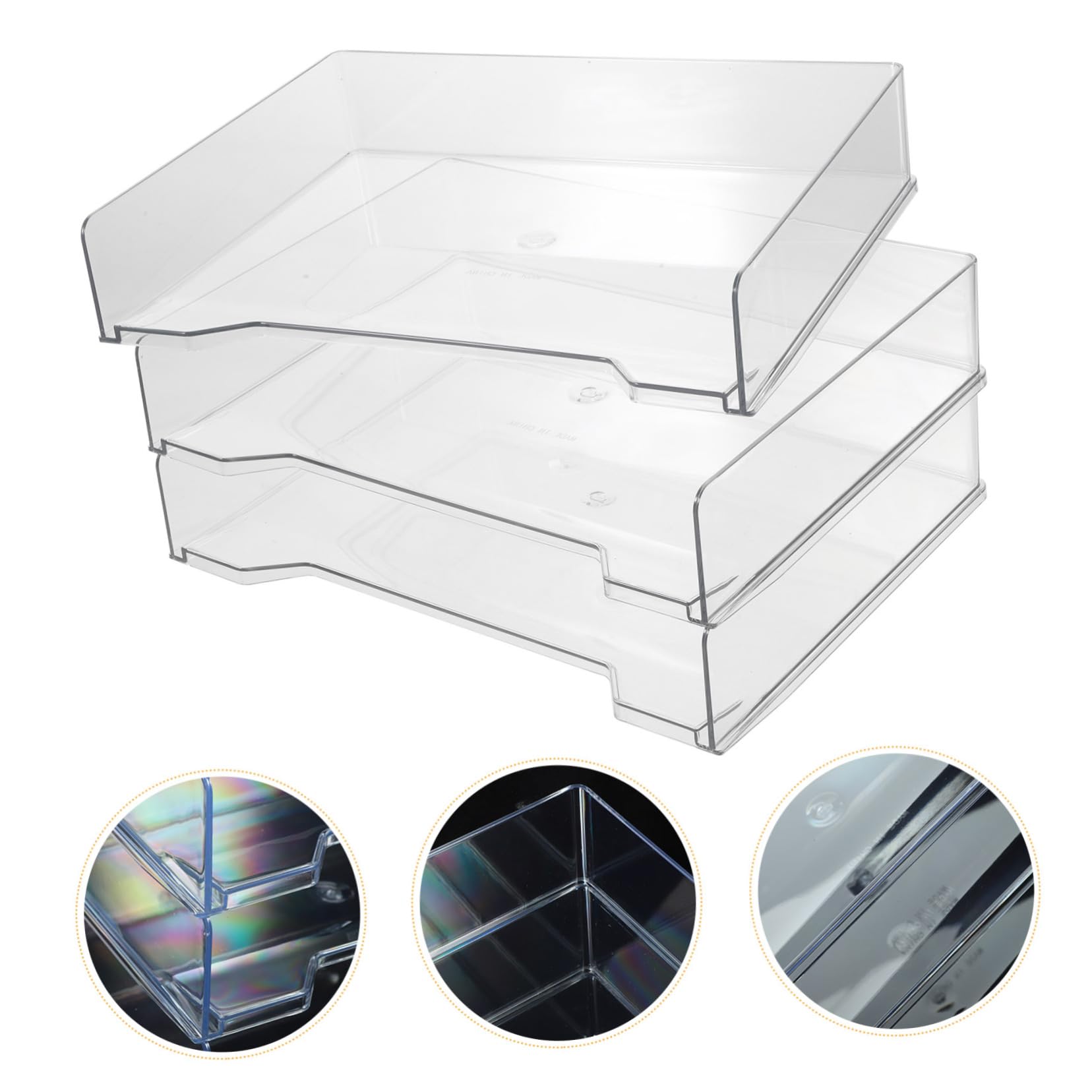 3 unidades de archivos, elegante caja de almacenamiento de escritorio, soporte de papelería de oficina, estante de documentos, estantería que ahorra espacio para el hogar y la oficina