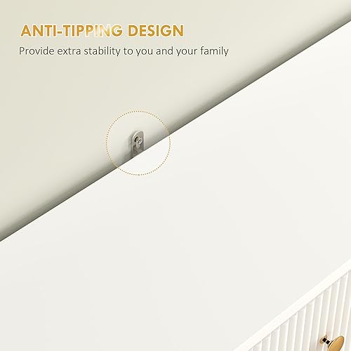 Miniatura 7 de HOMCOM Armario estrecho para zapatos con 2 cajones abatibles, moderno armario de almacenamiento de zapatos con paneles ondulados y estantes