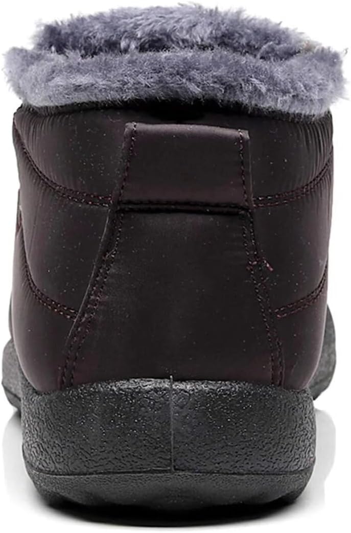 Unisex Waterproof Winter Snow Boots Warm Ankle Booties Fur Lining Shoes Lightweight
