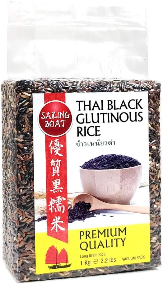Sailing Boat Thai Black Glutinous Rice 2.2lbs/1kg