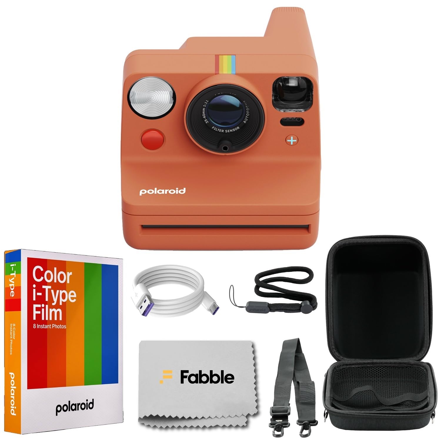 Polaroid Now+ Generation 3 I-Type Instant Film Camera (Coral) Bundle with Polaroid Color I-Type Film (8 Exposures), Hard Protective Case and USB-C 6 ft. Cable-picture-25