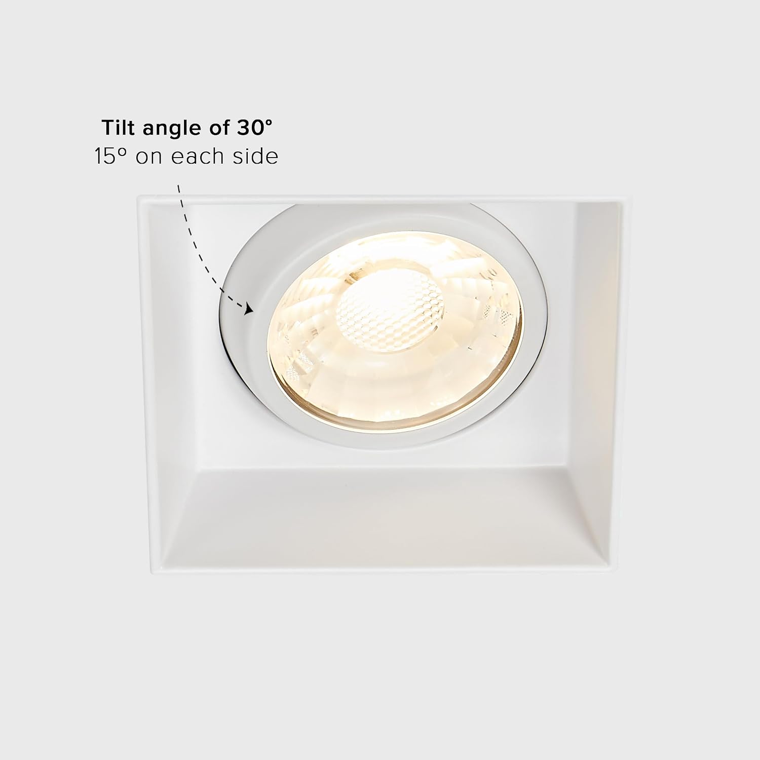 Maxxima 3" 5 CCT Adjustable Slim Trimless Recessed Square LED Eyeball Gimbal Downlight, 600 Lumens Color Select 2700K/3000K/3500K/4000K/5000K, 360° Rotation, Dimmable Canless, IC Rated, J-Box Included