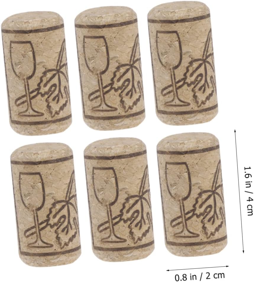 Cork, 100pcs Sealing Cover Wine Corks Reusable Corks for Crafts Wine Replacement Cork Tapered Cork Plugs Wooden Wine Corks Corker Wine Bottle Stopper Sealing