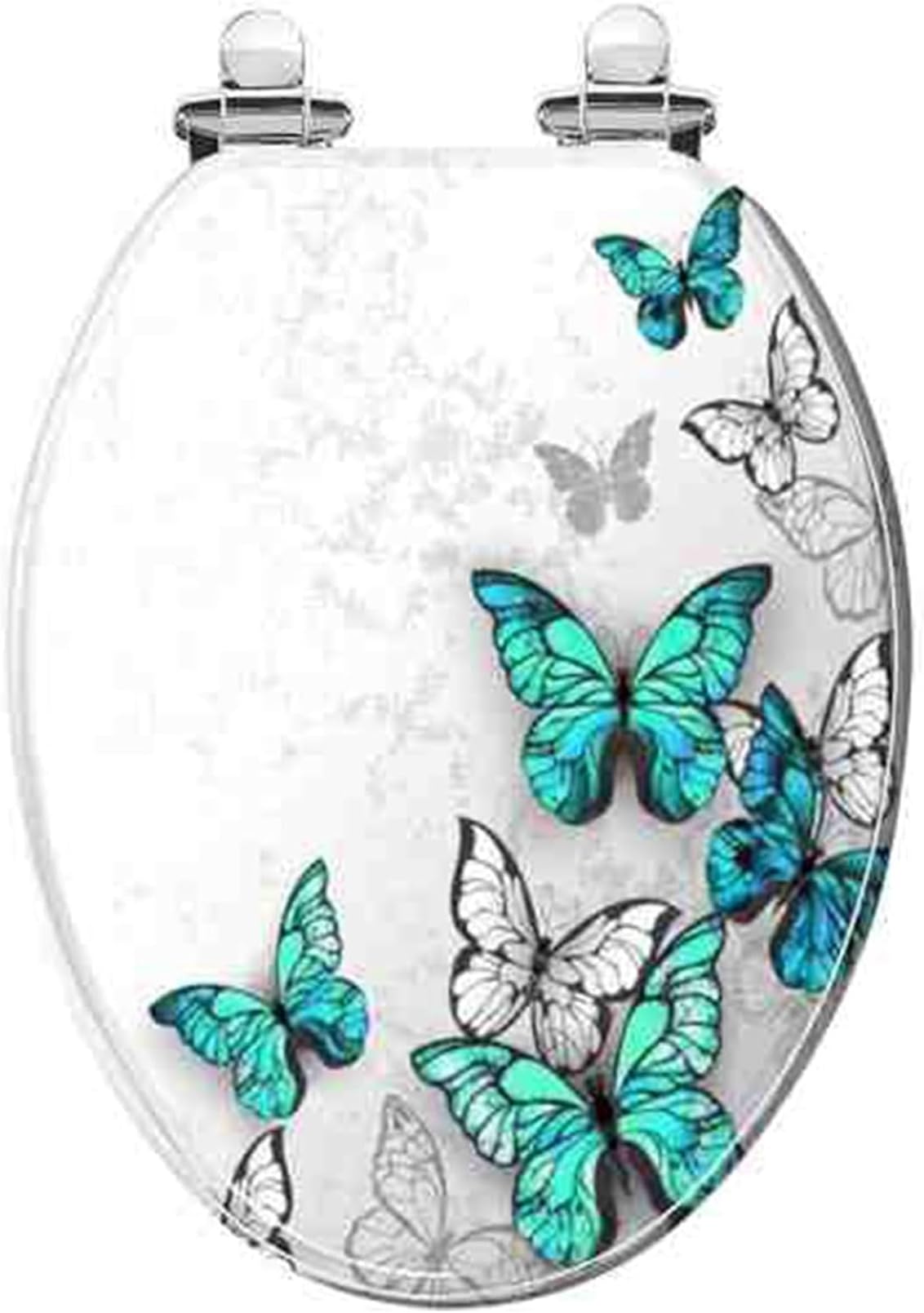 Resin Toilet Seat, Quick Release, Soft Close Slow Hinge, Transparent Toilet Lid, Durable Bathroom Accessory